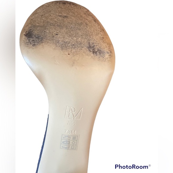 Sandal Denim Blue Jean Strappy Block Heel Size 7.5 Pella Moda - Picture 8 of 9